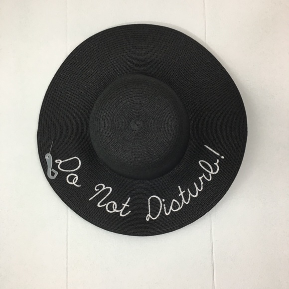 NEW! Do Not Disturb Black Floppy Hat ☀️ - Picture 4 of 4